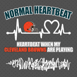 Cleveland Browns Heartbeat Svg, Nfl svg, Football svg file, Football logo,Nfl fabric, Nfl football