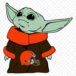 Cleveland Browns NFL Baby Yoda Svg, Nfl svg, Football svg file, Football logo,Nfl fabric, Nfl football