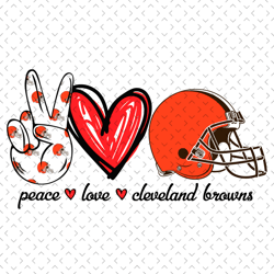 Peace Love Browns Svg, Nfl svg, Football svg file, Football logo,Nfl fabric, Nfl football