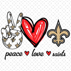Peace Love Saints Svg, Nfl svg, Football svg file, Football logo,Nfl fabric, Nfl football