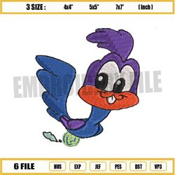 Baby Road Runner Embroidery Png