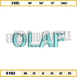 Frozen Olaf Logo Embroidery Png
