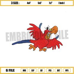 Laughing Iago The Parrot Embroidery Png