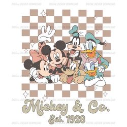 Vintage Mickey And Co 1928 SVG Retro Mickey And Friends SVG,Disney svg, Mickey mouse,Princess, Movie