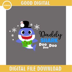 Daddy Shark Doo Doo Christmas Winter Day SVG