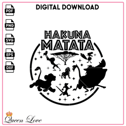 Hakuna Matata The Lion King Cartoon SVG