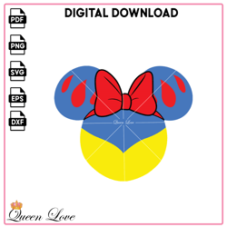 Mickey Mouse Snow White Head SVG