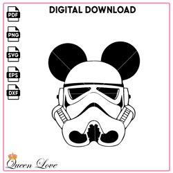 Stormtrooper Mickey Mouse Ears SVG
