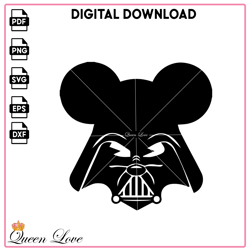 Lord Darth Vader Mouse Head SVG