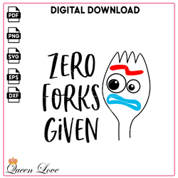 Zero Fork Given Forky Toy Story 4 SVG