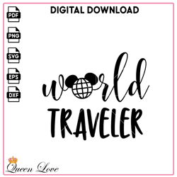 Epcot World Traveler Mickey Mouse SVG