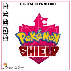 Anime Pokemon Shield Logo SVG PNG Cutting Files