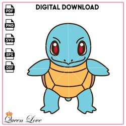 Water Type Pokemon Squirtle Anime SVG