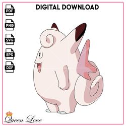 Fairy Pink Pokemon Clefable Anime SVG