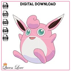 Cute Small Anime Pokemon Wigglytuff SVG