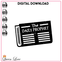 The Daily Prophet SVG, Wizarding News Paper SVG, Harry Potter Series Film SVG, Potter Cricut