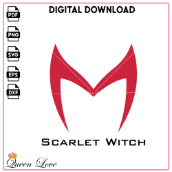Avengers Superheroines Scarlet Witch Logo SVG