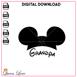 Grandpa Mickey Mouse Ears SVG