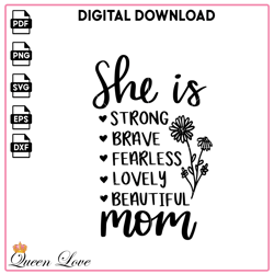 She is Mom SVG, Mother SVG, Blessed Mom svg, Mom Shirt, Mom Life svg, Mother's Day svg, Mom svg, Gift for Mom