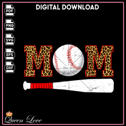 Mom Baseball, Mama Baseball, Mom Sublimation Png, Baseball leopard Png