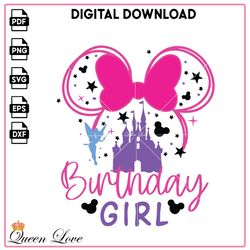 Disney Minnie Mouse Birthday Girl Best SVG Cutting Digital Files