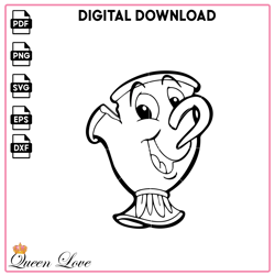 Chip Beauty and the Beast SVG/PNG/PDF/Jpeg Digital Files