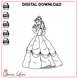 Princess Belle SVG - Beauty and the Beast Digital Files