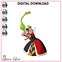 Queen of Hearts Alice in Wonderland, Queen of Hearts Png, Queen, Vector, Digital Download