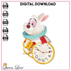 White Rabbit Alice in Wonderland, White Rabbit PNG, watch Png, King of Hearts PNG, Clipart