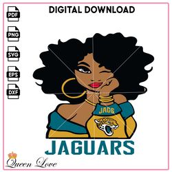 Girl Jaguars NFL SVG, football Vector, NFL SVG, Jacksonville Jaguars store Vector, Sport PNG, Jaguars news PNG.