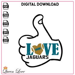 Love Jaguars NFL SVG, football Vector, NFL SVG, Jacksonville Jaguars store Vector, Sport PNG, Jaguars news PNG.
