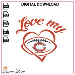 Love my SVG, News PNG, Sport PNG, Chicago Bears Vector, football team Vector, Bears news PNG.