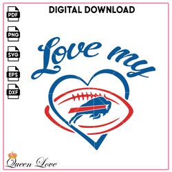 Love my Bills, NFL SVG, football Vector, Bills Vector, Sport PNG, Buffalo Bills logo PNG, NFL SVG.