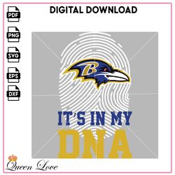 It's in my DNA SVG, Baltimore Ravens PNG, NFL SVG, football Vector, Sport PNG, NFL SVG, Ravens Vector.