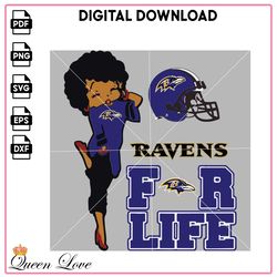 Ravens For life, Baltimore Ravens PNG, NFL SVG, football Vector,