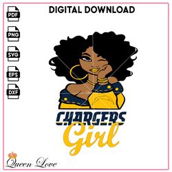 Chargers Girl SVG, Chargers SVG, Sport SVG, NFL SVG, football Vector, Sport PNG, football Vector, Clipart