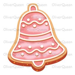 Bell Gingerbread, Clipart Gingerbread png, Merry Christmas png
