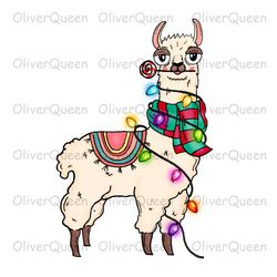 Llama, Animal Christmas Sublimation png, Merry Christmas png
