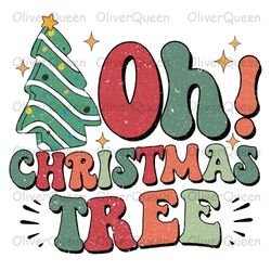 Oh Christmas Tree, Retro Christmas Sublimation png, Merry Christmas png