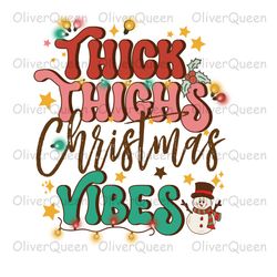 Thick Things Christmas Vibes, Retro Christmas png, Merry Christmas png
