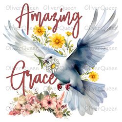 Amazing Grace Png Design, Christmas PNG, Christmas PNG Sublimation