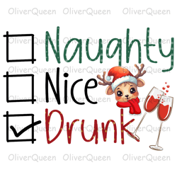 Naughty Nice Drunk, Christmas PNG, Christmas PNG Sublimation