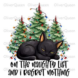 On The Naughty List And I Regret Nothing, Christmas PNG, Christmas PNG Sublimation