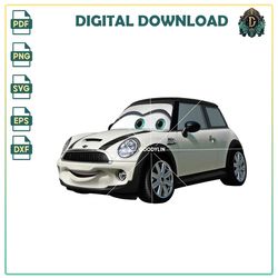 Mini Cooper Png, Cars Animated Magic Lightning McQueen, Mater, Racing PNG, Pixar PNG, Miss Fritter's Adventure