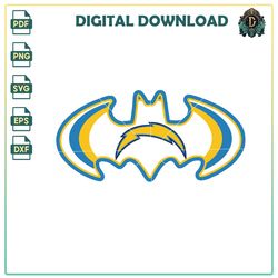 Bat Chargers Vector, NFL SVG, Chargers Vector, news PNG, Sport PNG, Los Angeles Chargers Chargers Vector, football team