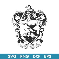 Ravenclaw Crest Logo Outline Svg, Harry Potter House Crest Svg, School Of Magic House Crest Svg, Instant Download