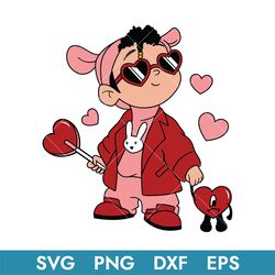 Baby Benito Valentine Svg, Bad Bunny Valentine Svg, Bad Bunny Svg, Valentine's Day Svg, BV01