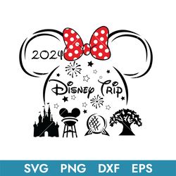 Minnie Disney Trip 2024 Svg, Minnie Svg, Disney Trip 2024 Svg, Disney Vaction Svg, Disney Svg, DN0410