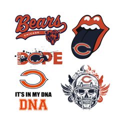 Chicago Bears Svg Bundle, Sport Svg, Super Chicago Bears Svg, Chicago Bears Skull Svg, Bope Svg, Chicago Bears Logo, NFL