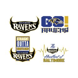 Baltimore Ravens SVG Bundle, Ravens Logo SVG, Sport SVG, Go Ravens SVG, Heartbeat Of Ravens SVG, NFL SVG, Football SVG